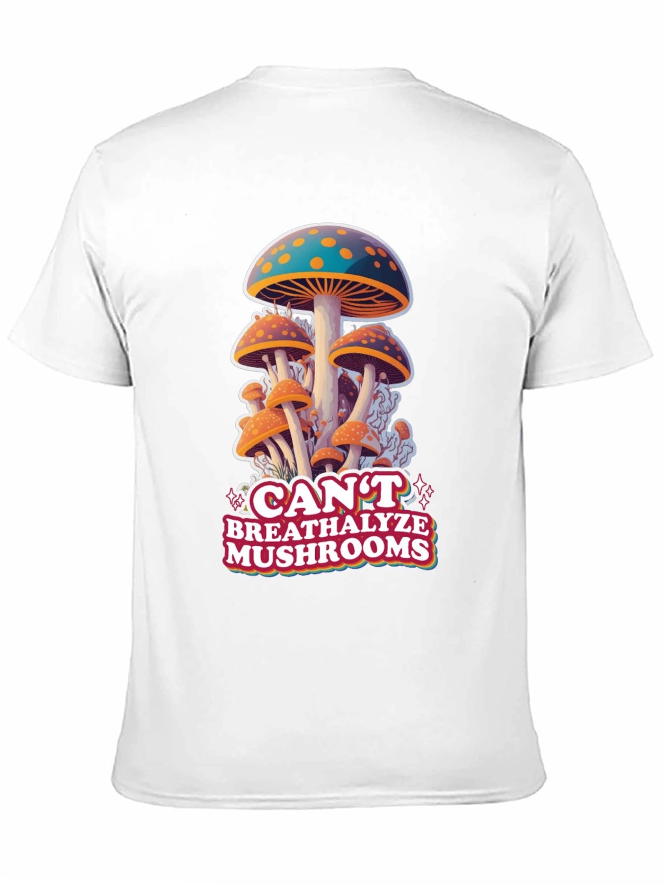Cant Breathalyze Mushrooms Black Tee