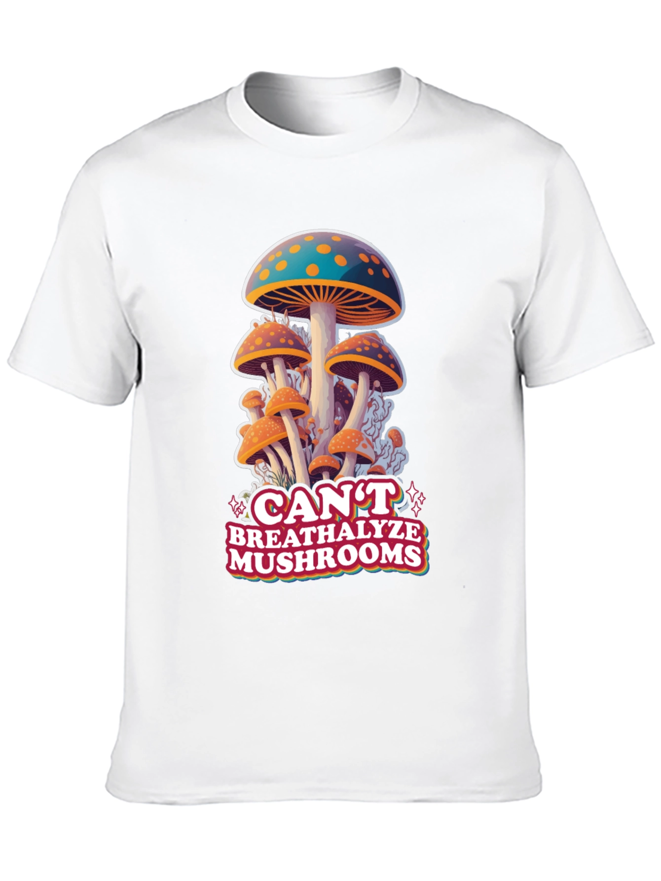 Cant Breathalyze Mushrooms Black Tee