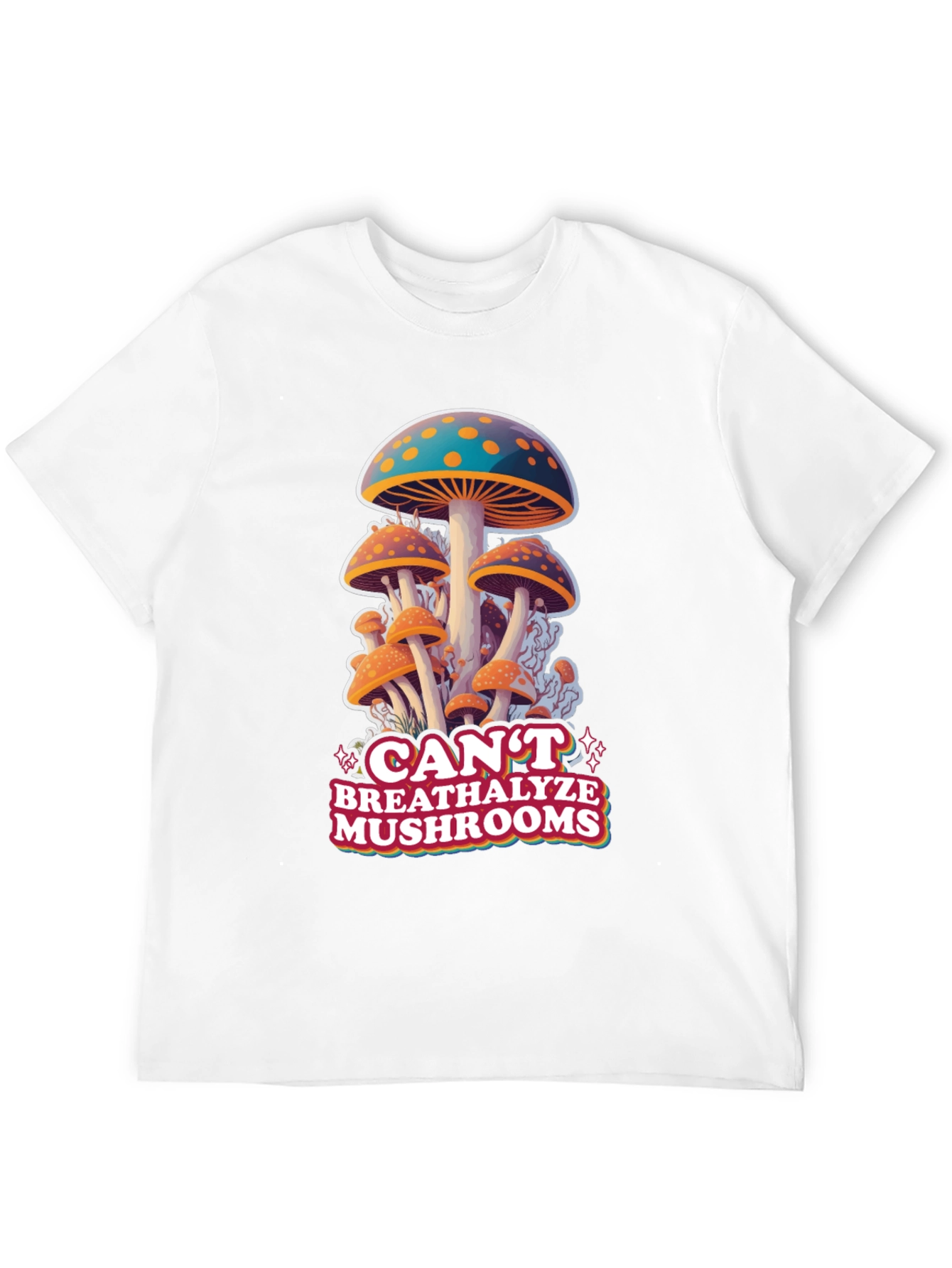 Cant Breathalyze Mushrooms Black Tee