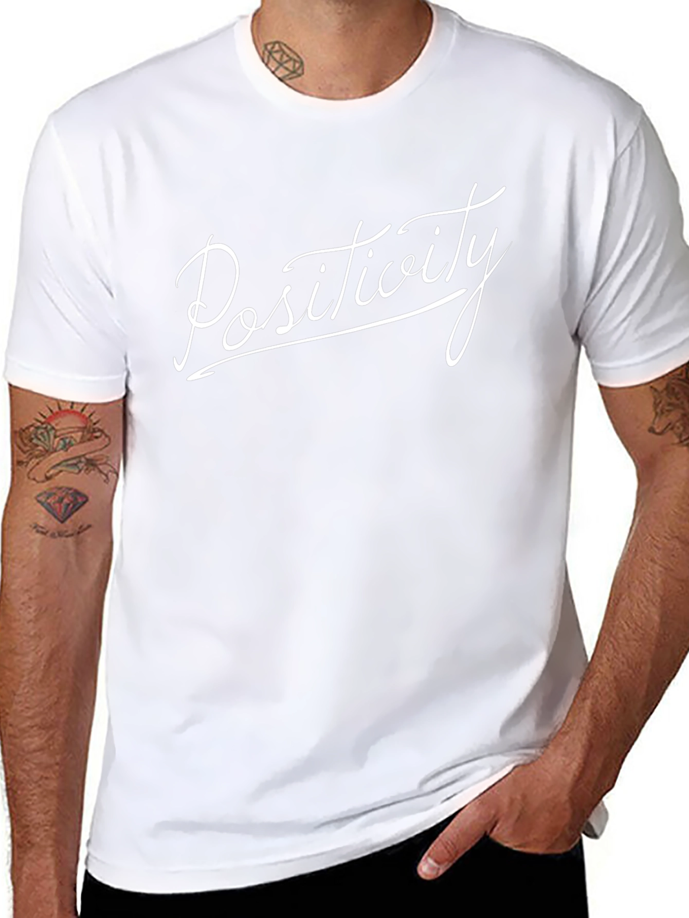 Positivity Script Black T-Shirt