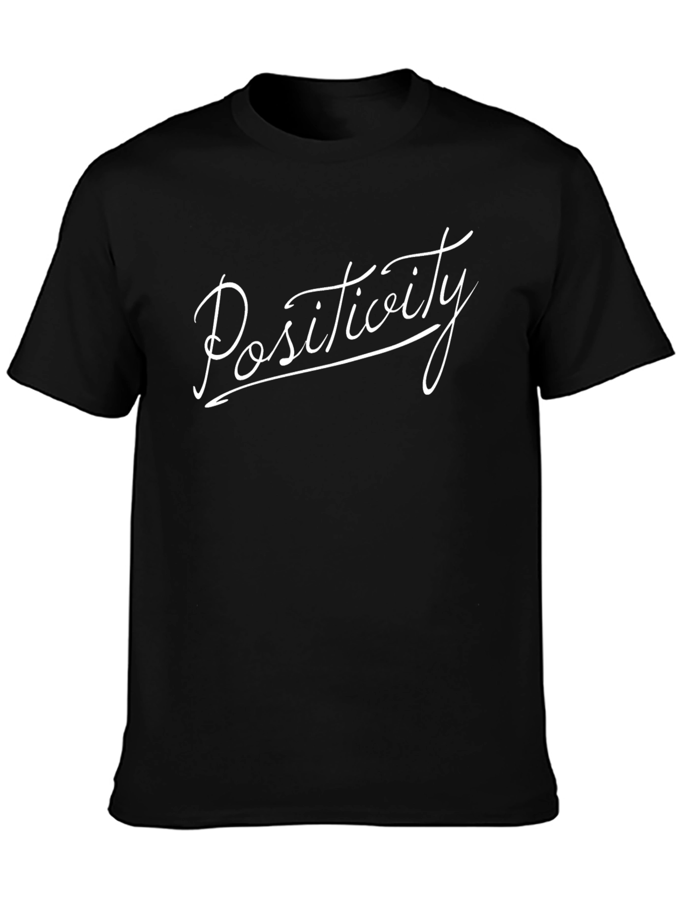 Positivity Script Black T-Shirt