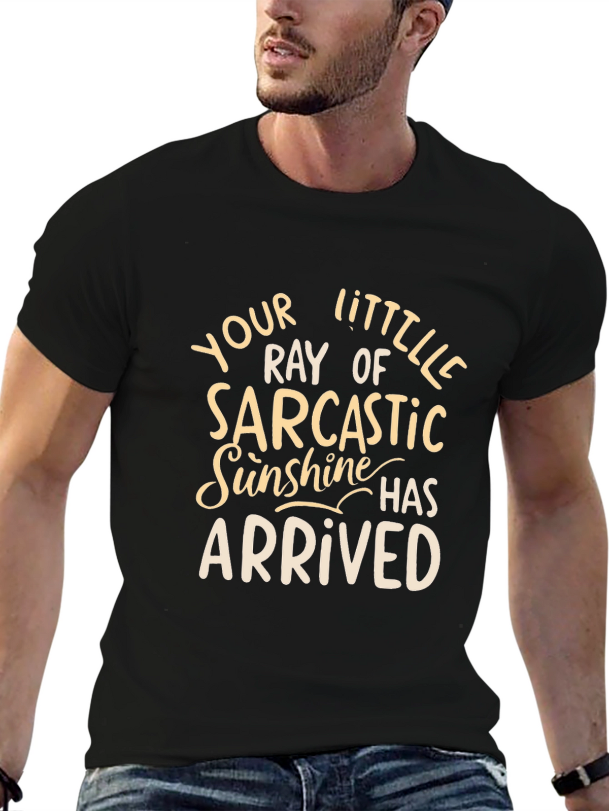 Sarcastic Sunshine Graphic Tee - Unisex Black T-Shirt