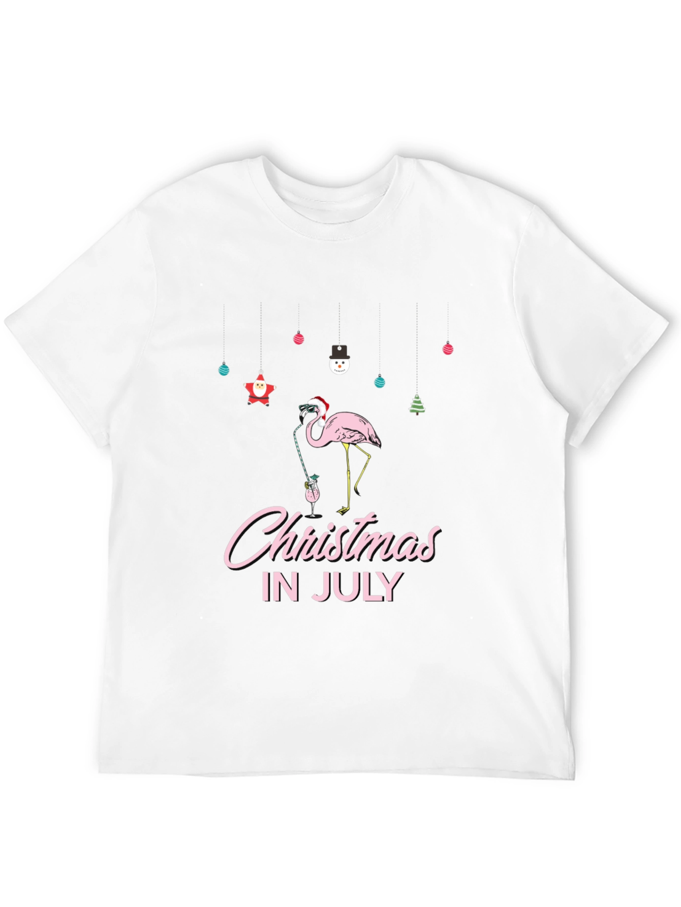 Christmas in July Flamingo T-Shirt