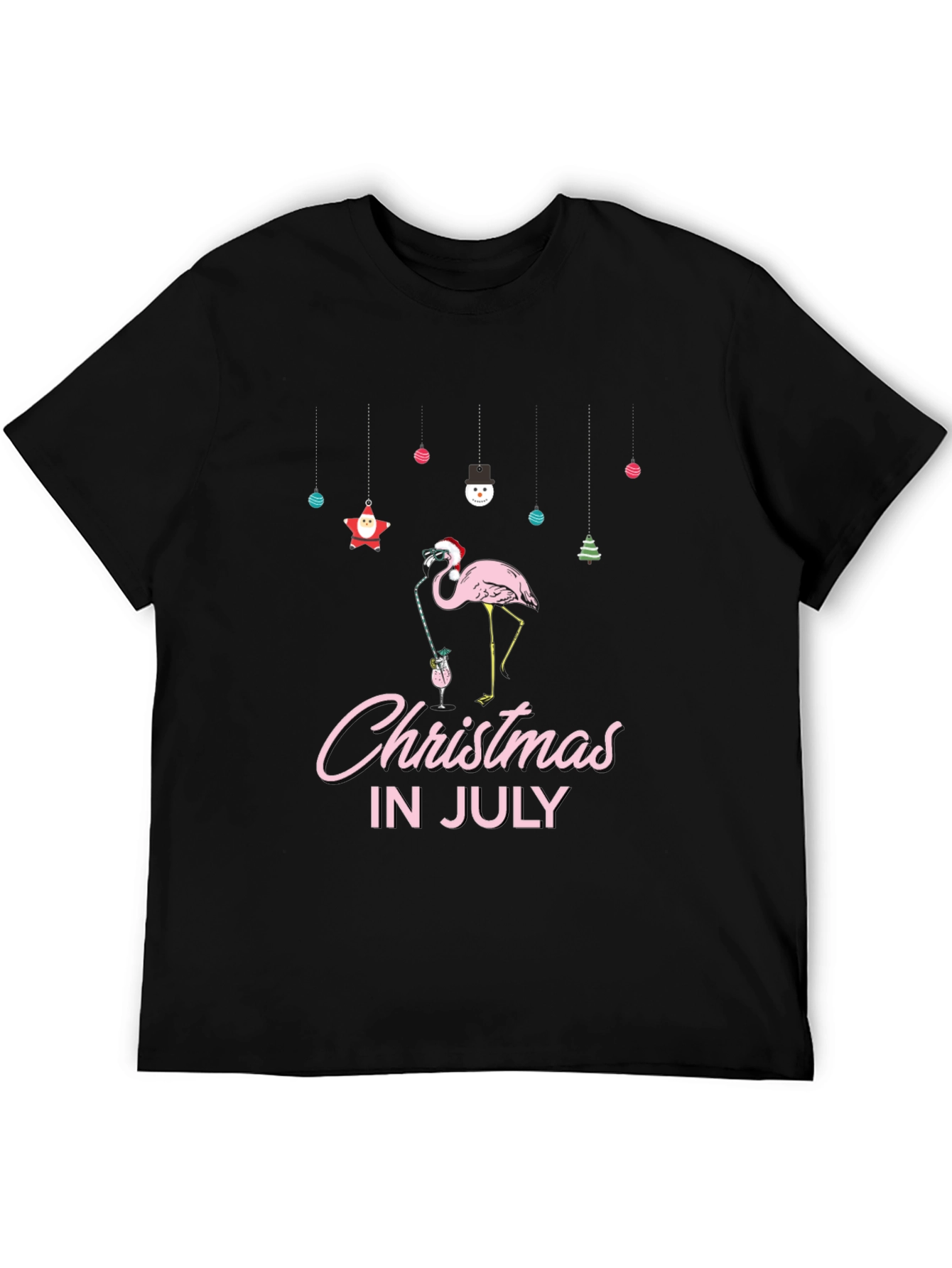 Christmas in July Flamingo T-Shirt