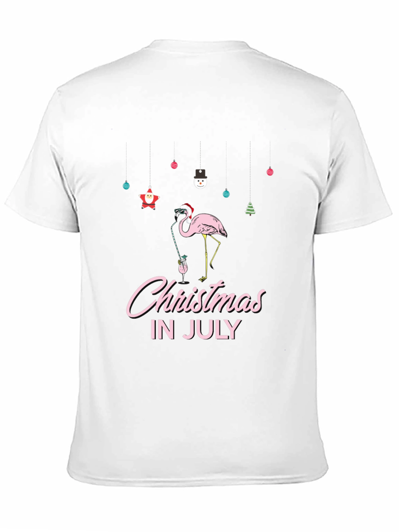 Christmas in July Flamingo T-Shirt