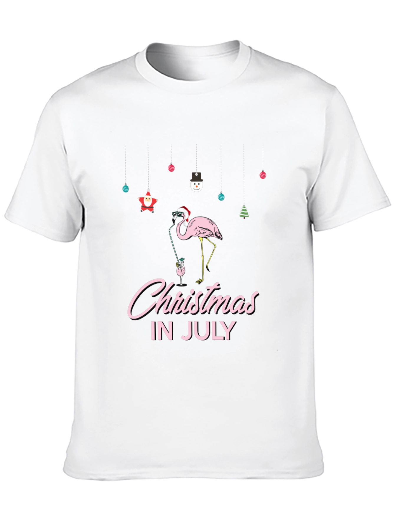 Christmas in July Flamingo T-Shirt