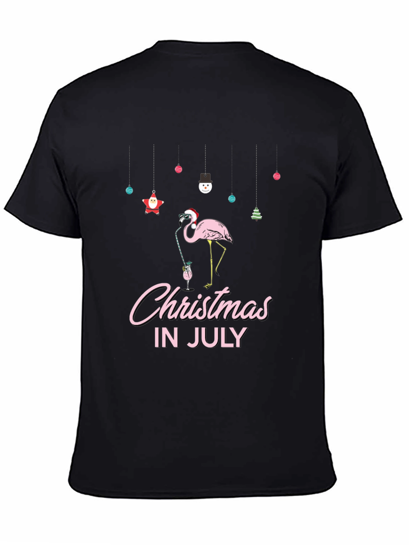 Christmas in July Flamingo T-Shirt