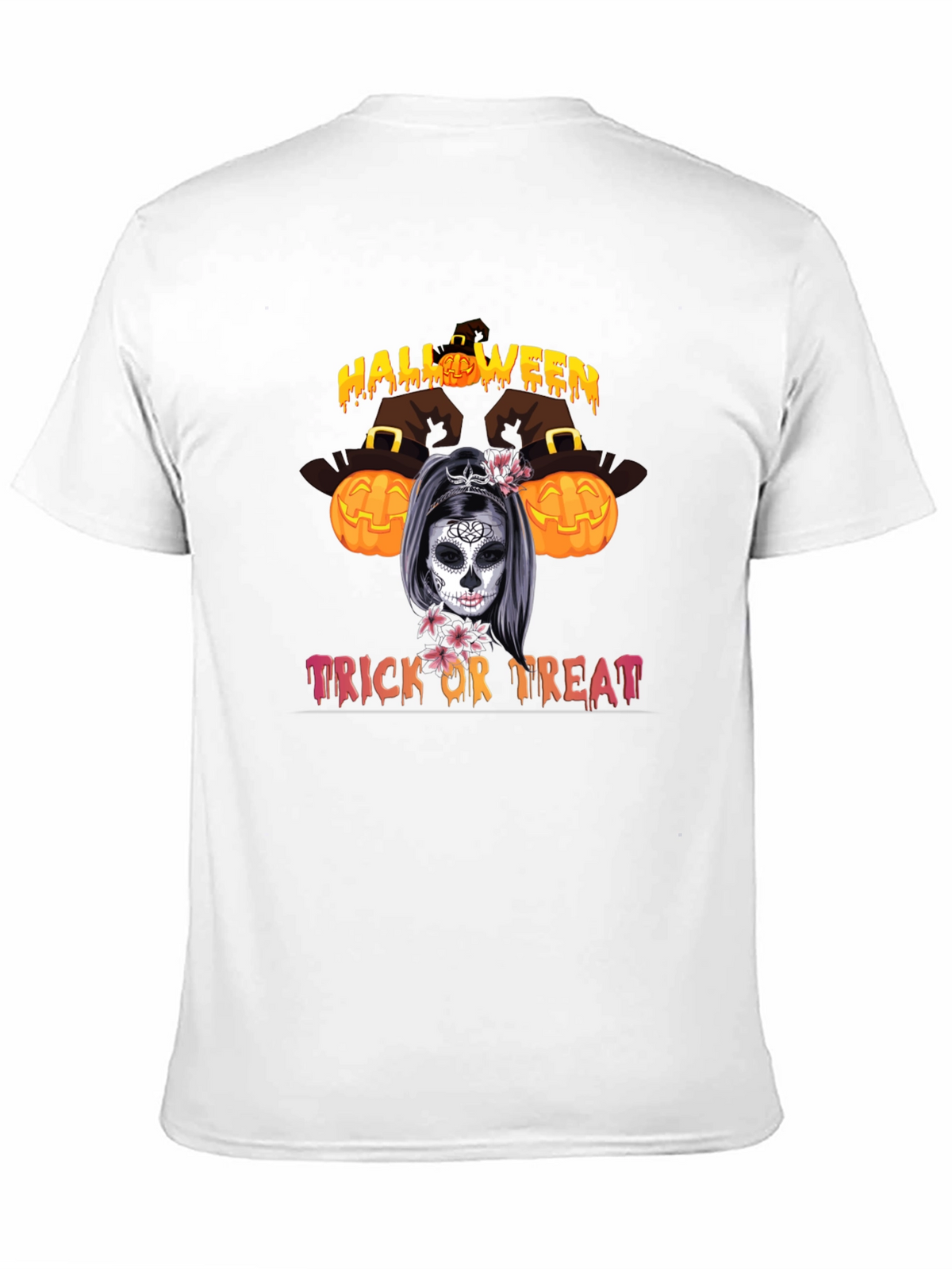 Halloween Sugar Skull Trick or Treat T-Shirt