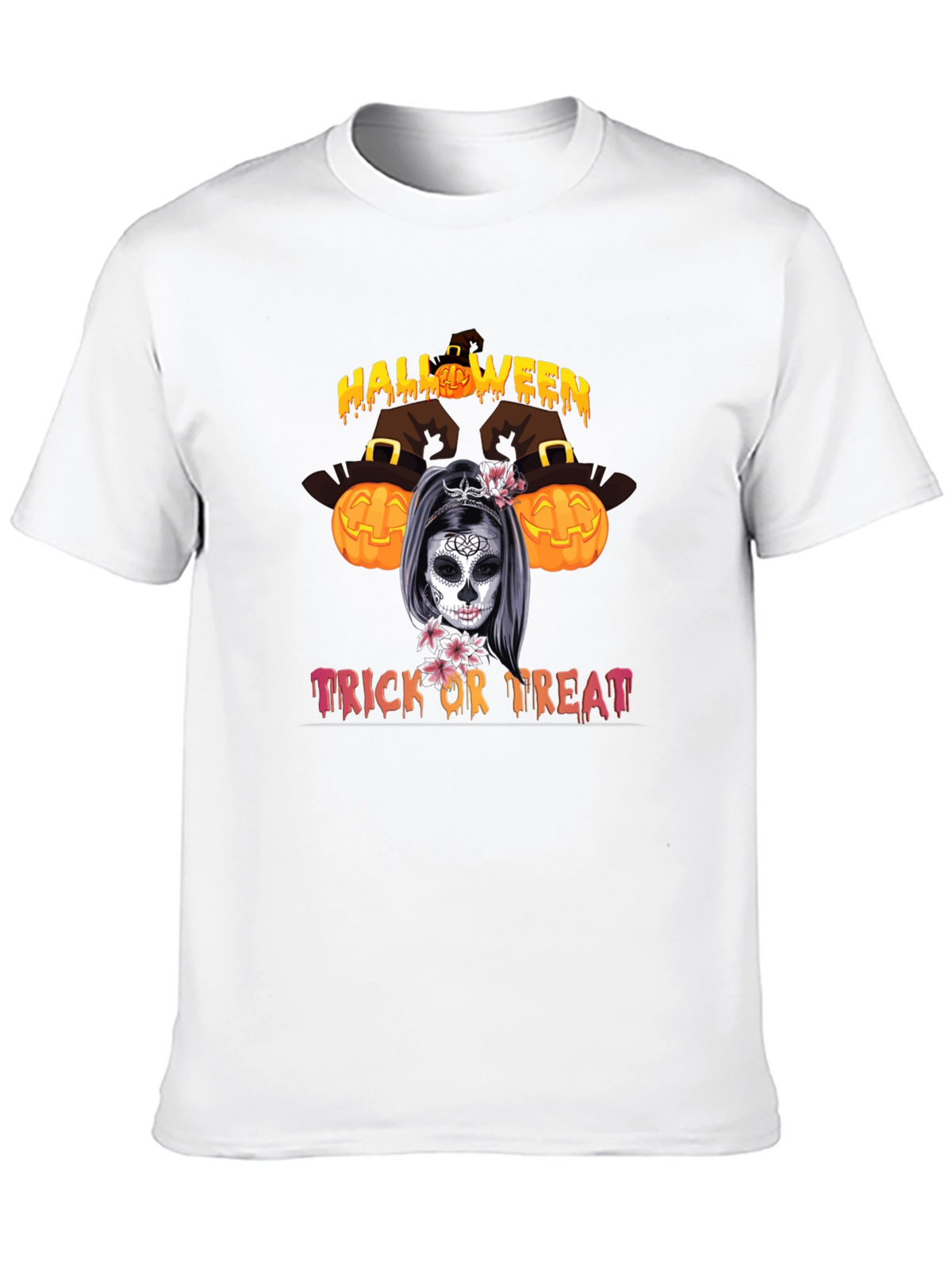 Halloween Sugar Skull Trick or Treat T-Shirt