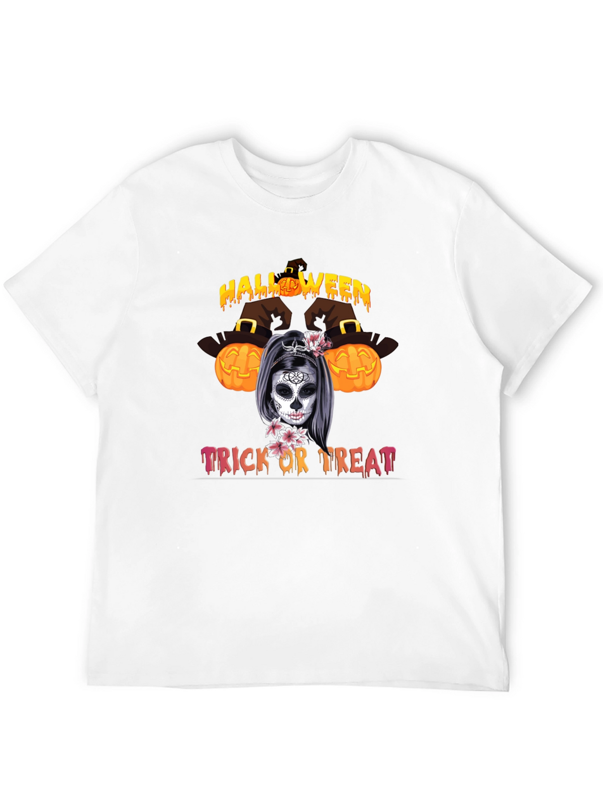Halloween Sugar Skull Trick or Treat T-Shirt