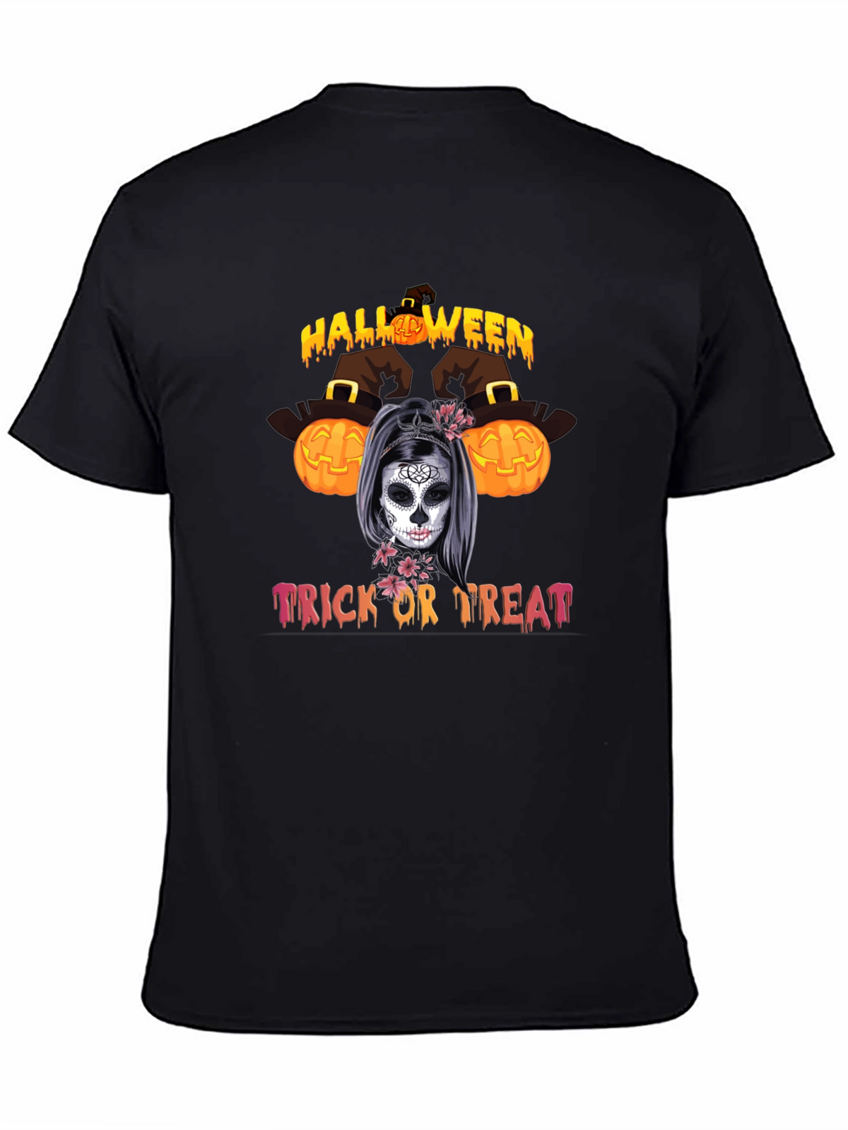 Halloween Sugar Skull Trick or Treat T-Shirt