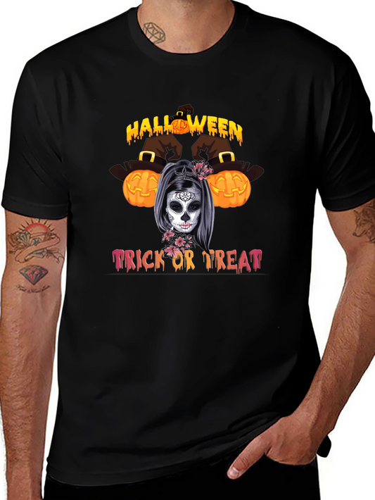 Halloween Sugar Skull Trick or Treat T-Shirt