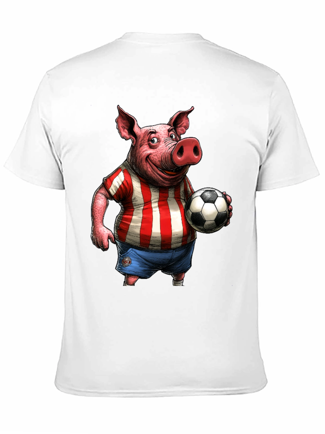 Pig Soccer Player Graphic T-Shirt