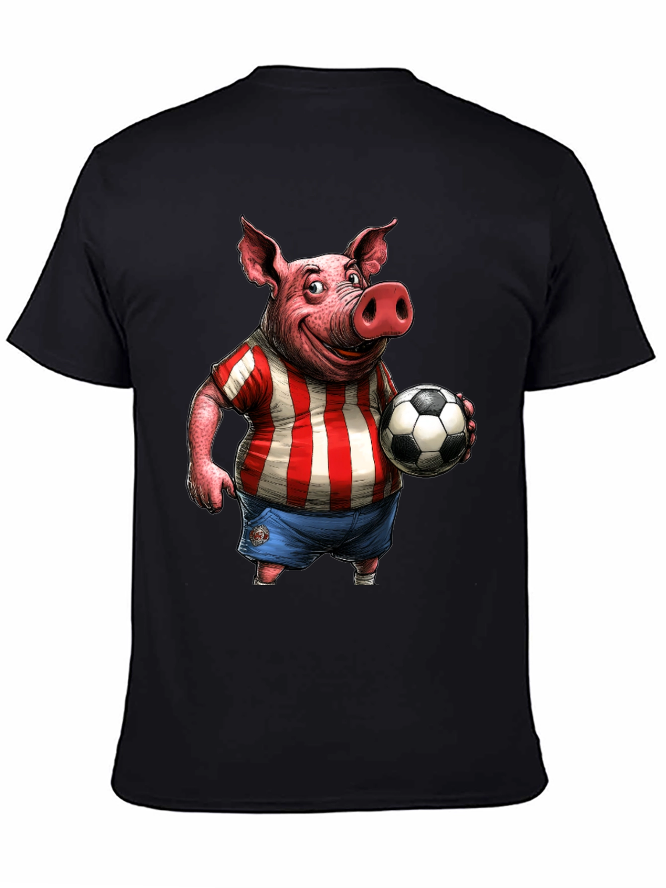 Pig Soccer Player Graphic T-Shirt