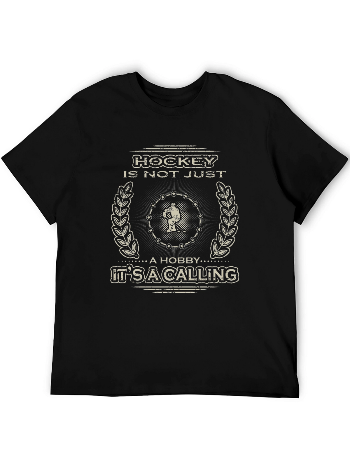 Hockey Calling Black Graphic Tee for Hockey Fans