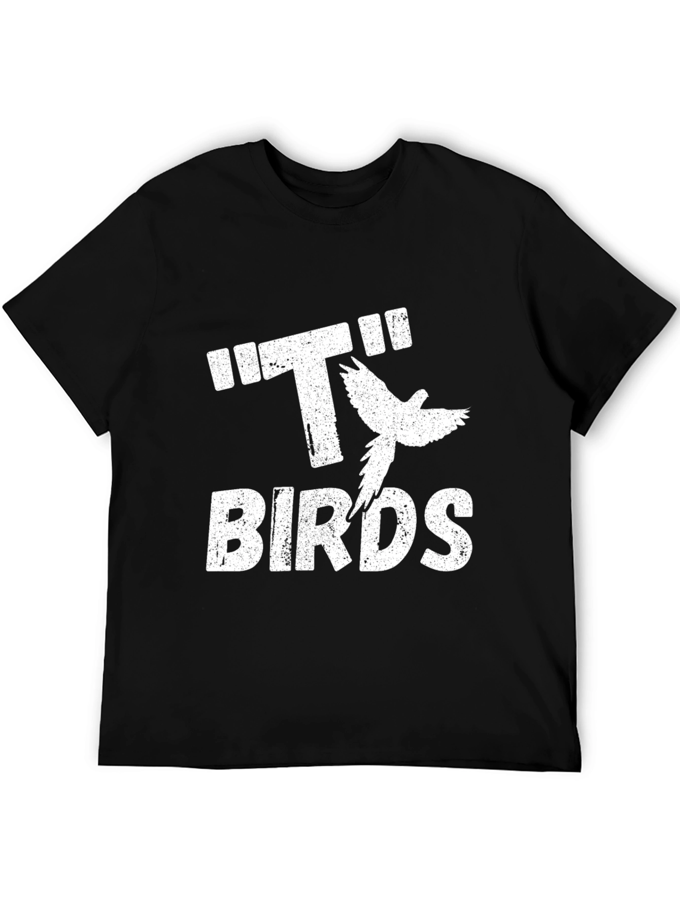 T Birds Graphic Tee - Black Cotton T-Shirt