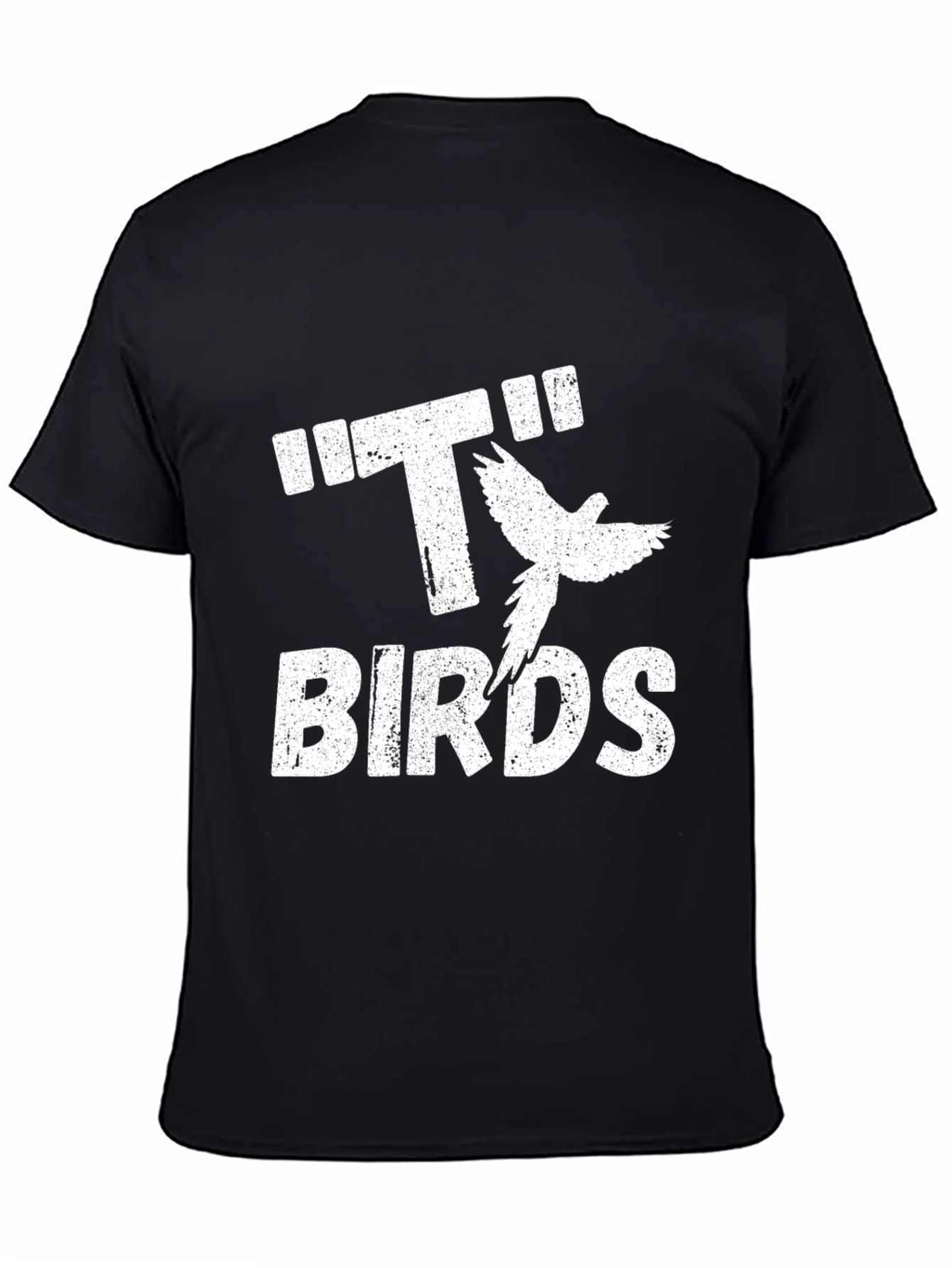 T Birds Graphic Tee - Black Cotton T-Shirt
