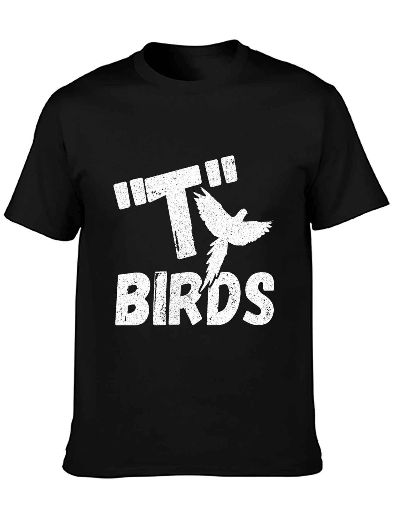 T Birds Graphic Tee - Black Cotton T-Shirt