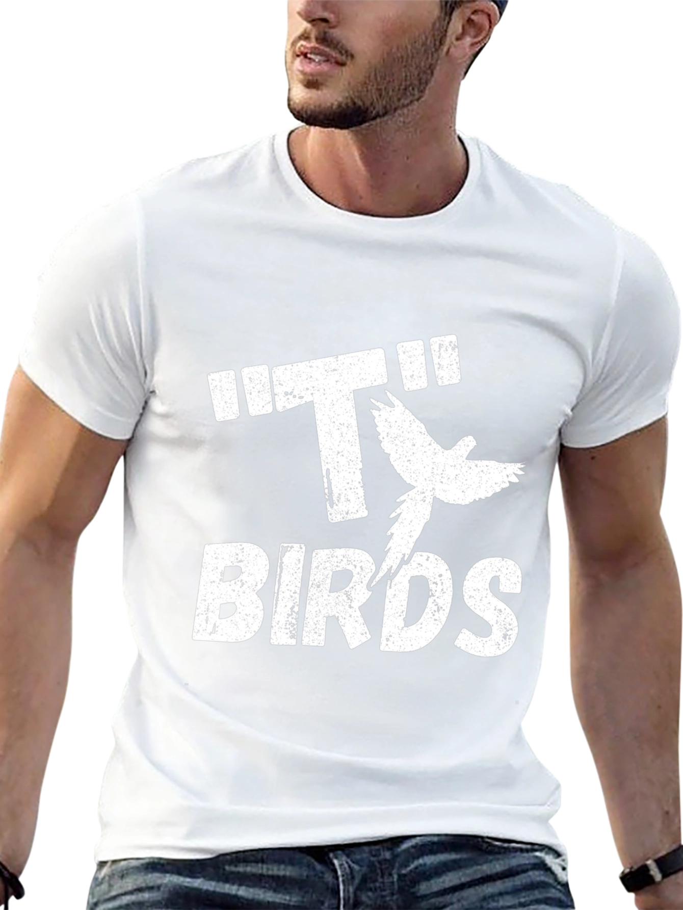T Birds Graphic Tee - Black Cotton T-Shirt