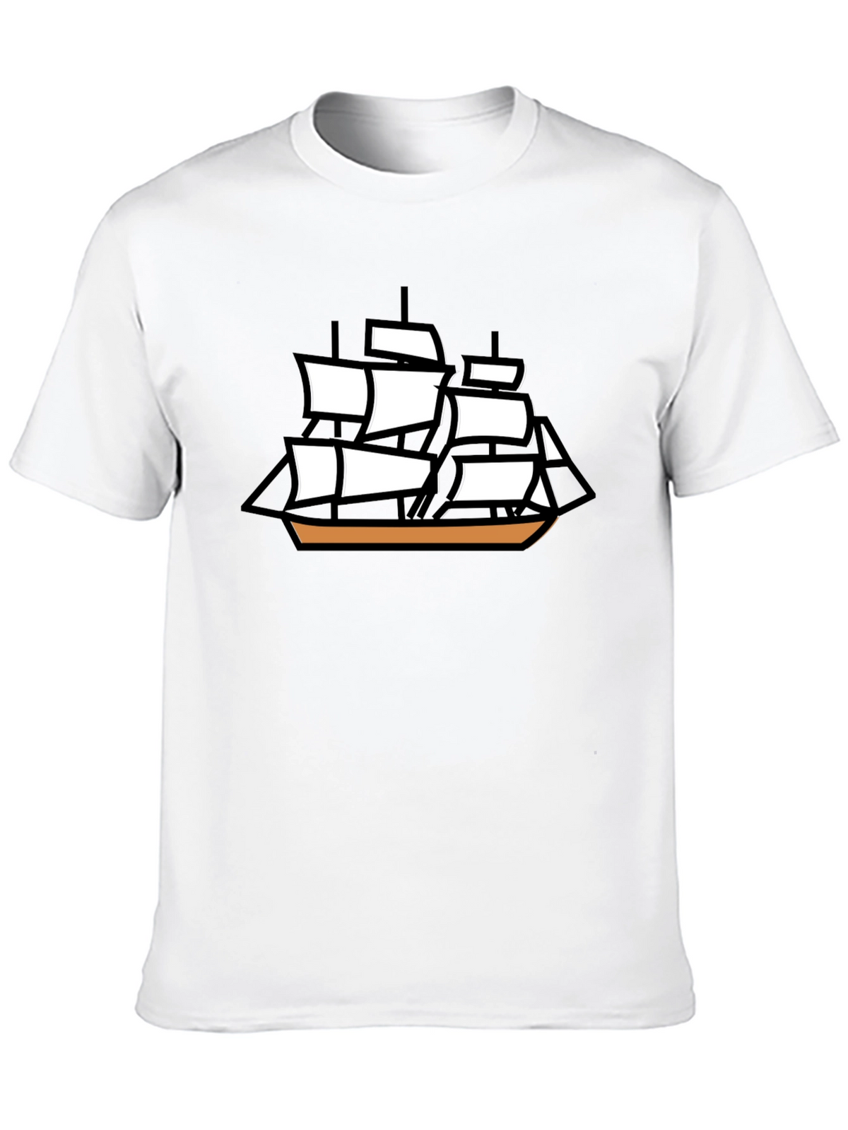Sailing Ship Graphic T-Shirt - Black