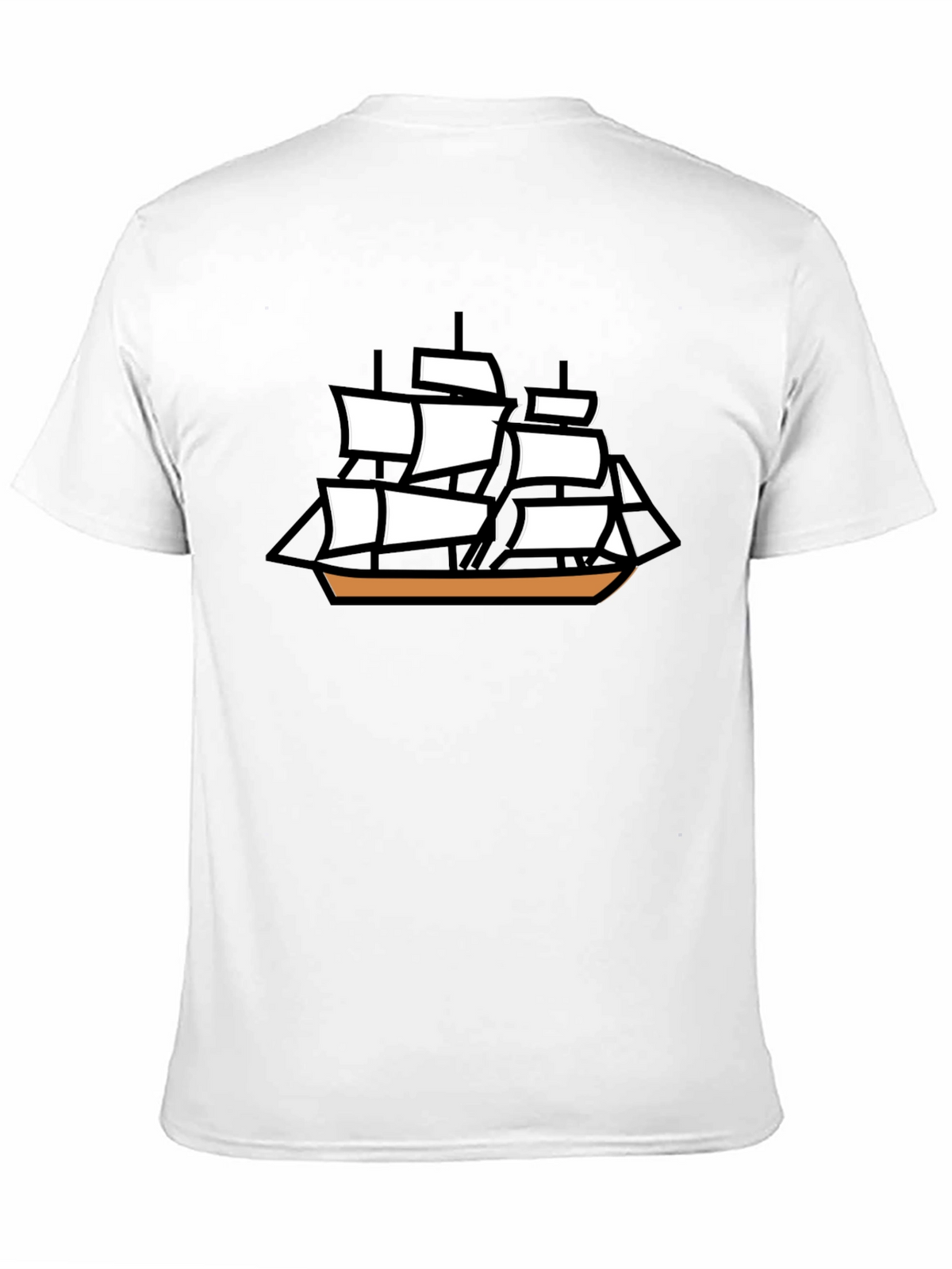 Sailing Ship Graphic T-Shirt - Black