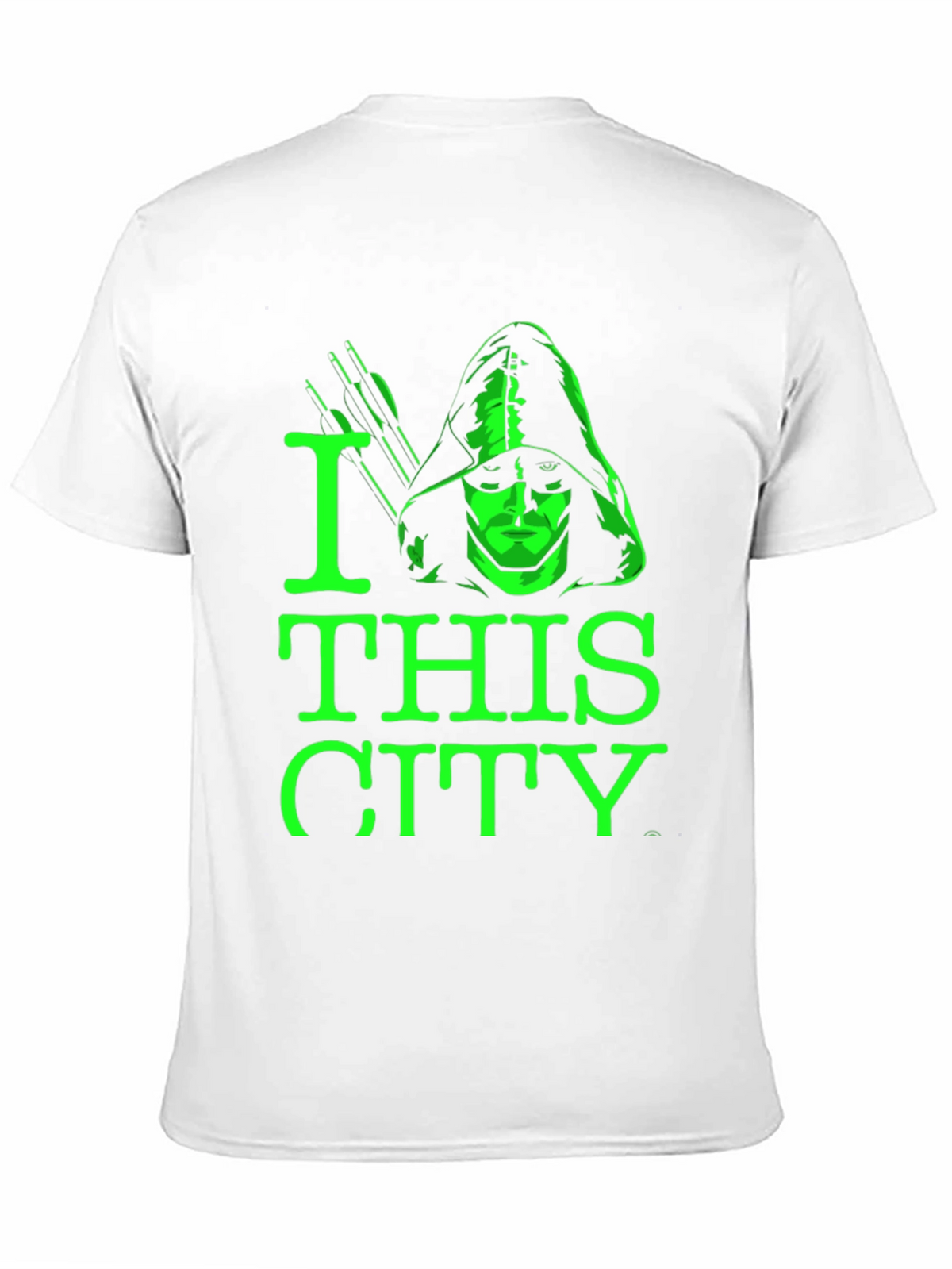 I Love This City T-Shirt Green Arrow Graphic Tee