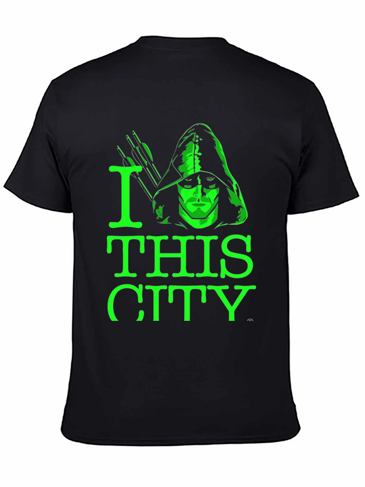 I Love This City T-Shirt Green Arrow Graphic Tee