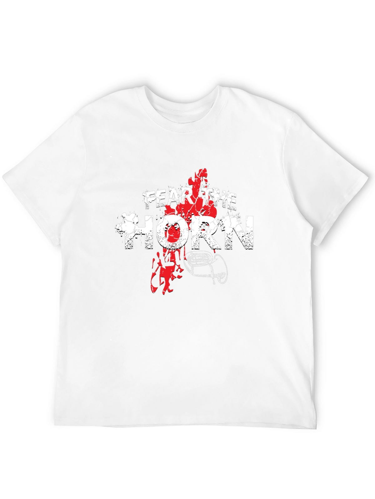 Fear the Horn Black Cotton Graphic Tee