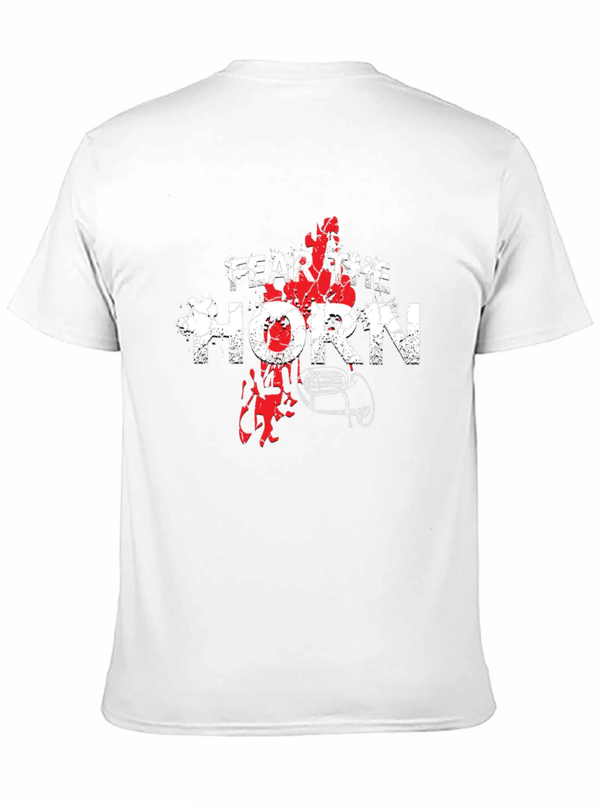 Fear the Horn Black Cotton Graphic Tee