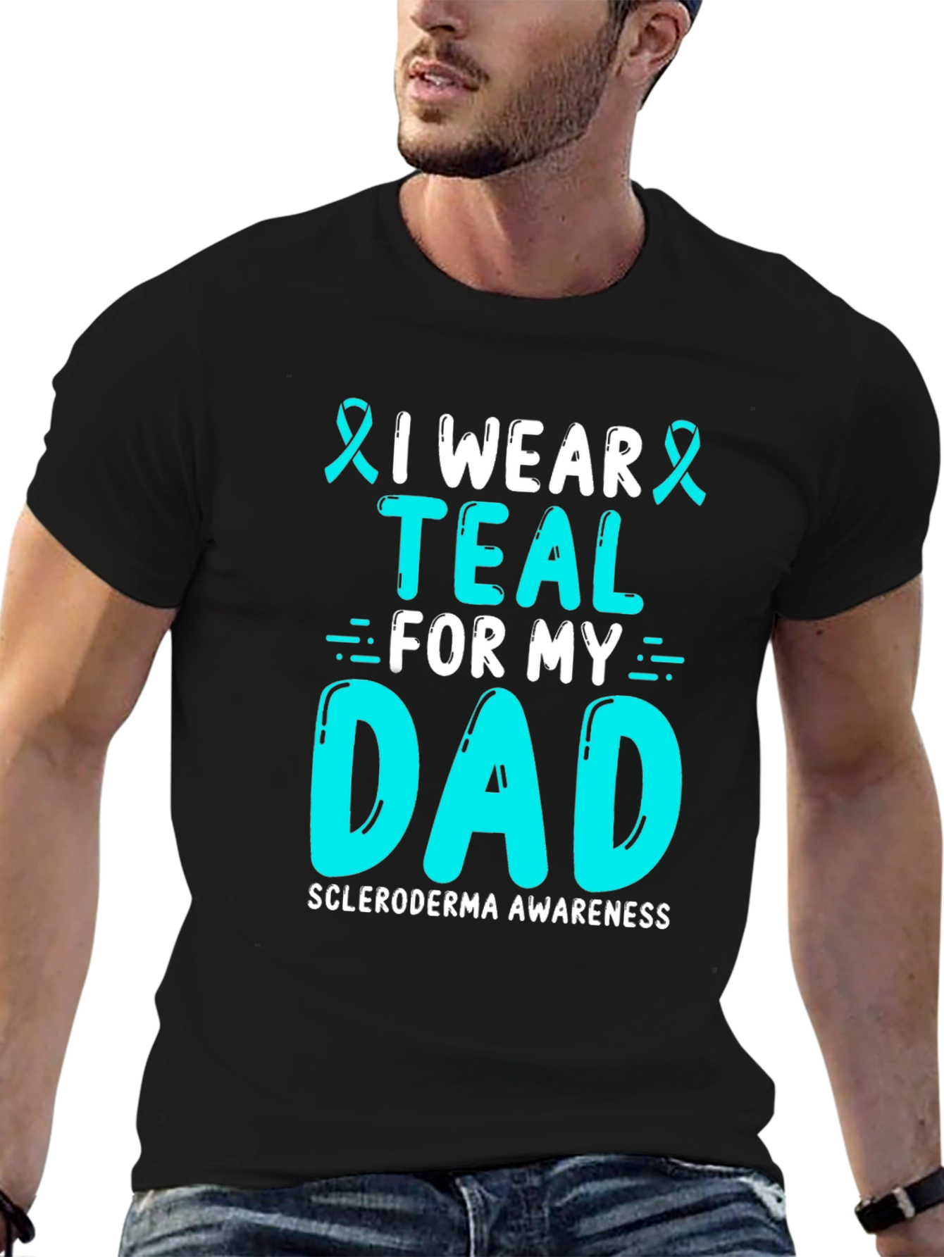 Teal For My Dad T-Shirt Scleroderma Awareness