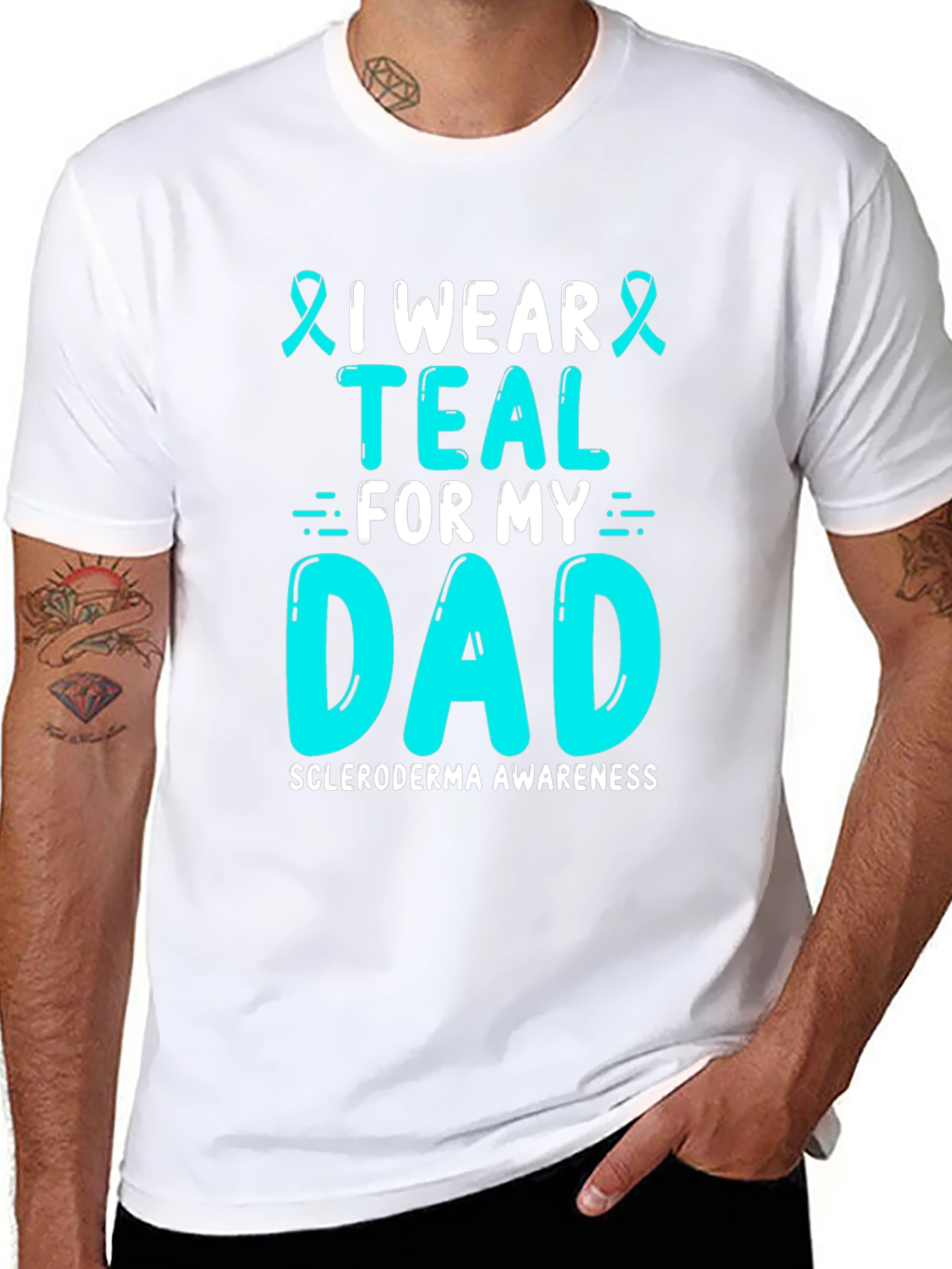 Teal For My Dad T-Shirt Scleroderma Awareness