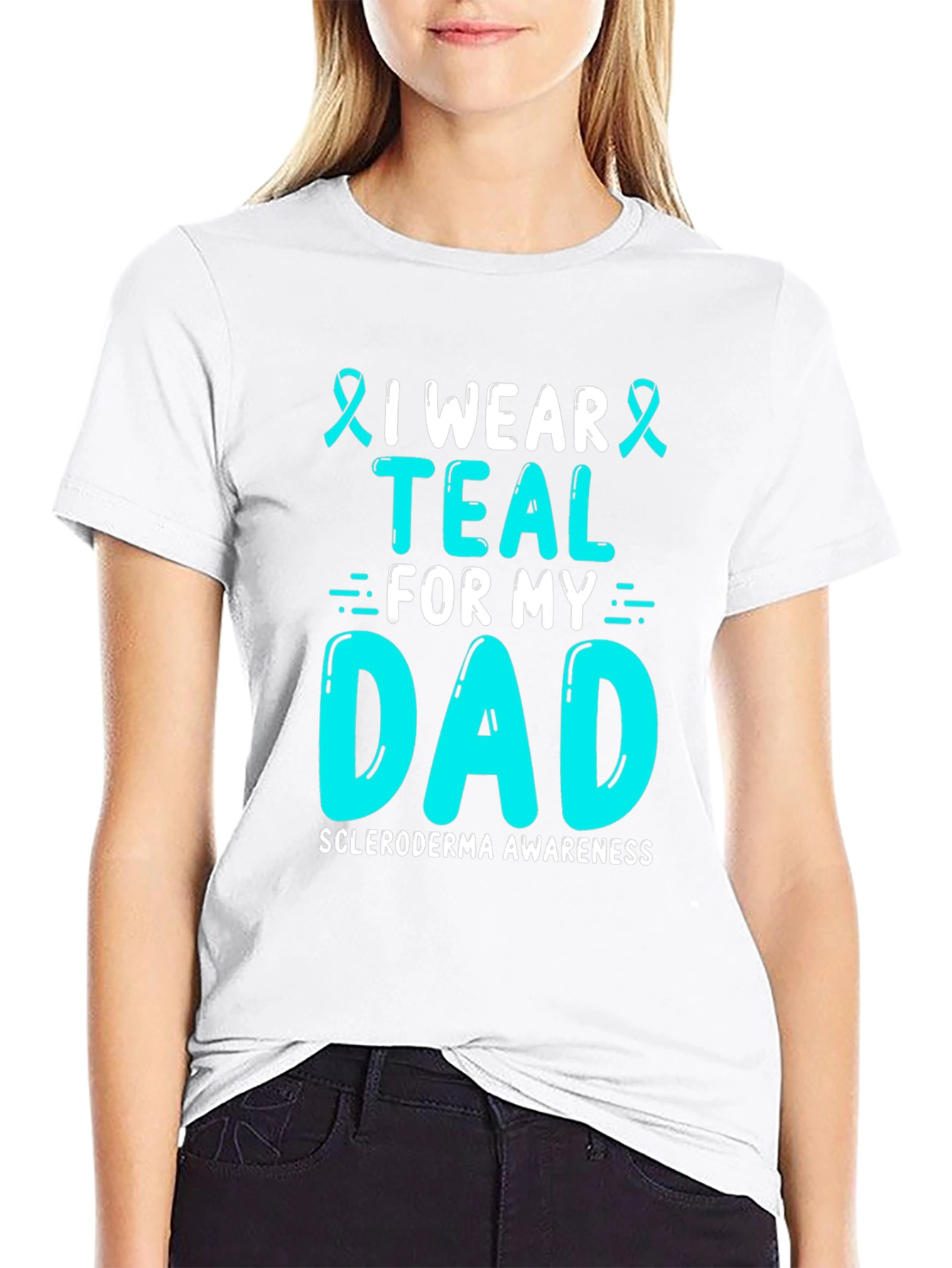 Teal For My Dad T-Shirt Scleroderma Awareness