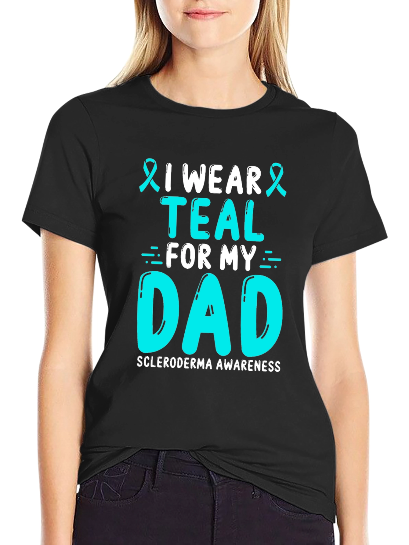 Teal For My Dad T-Shirt Scleroderma Awareness