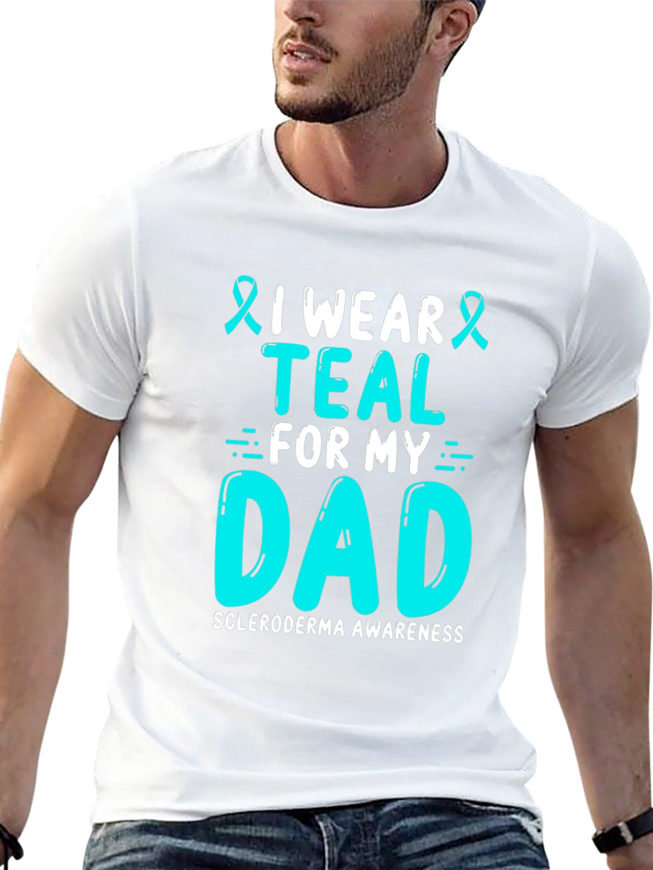 Teal For My Dad T-Shirt Scleroderma Awareness