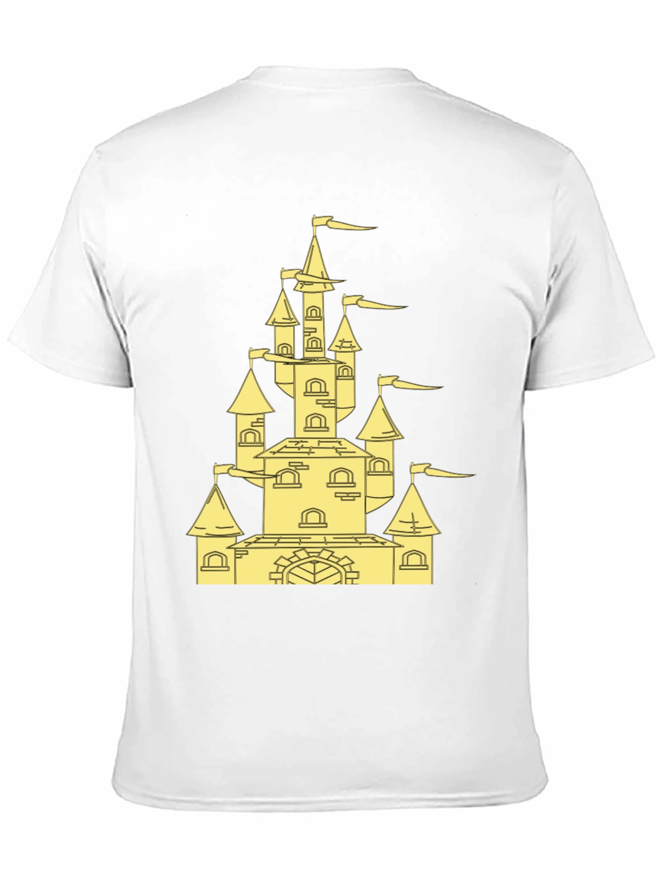 Castle Graphic Tee - Black Cotton Blend Shirt