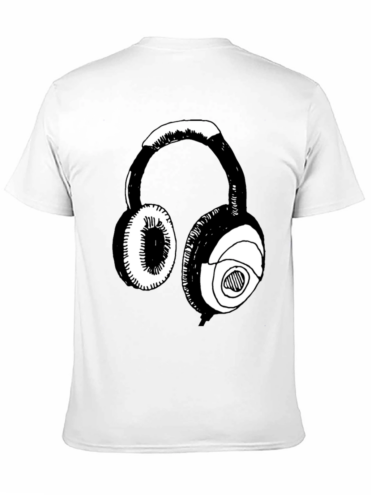 Headphone Graphic Black T-Shirt
