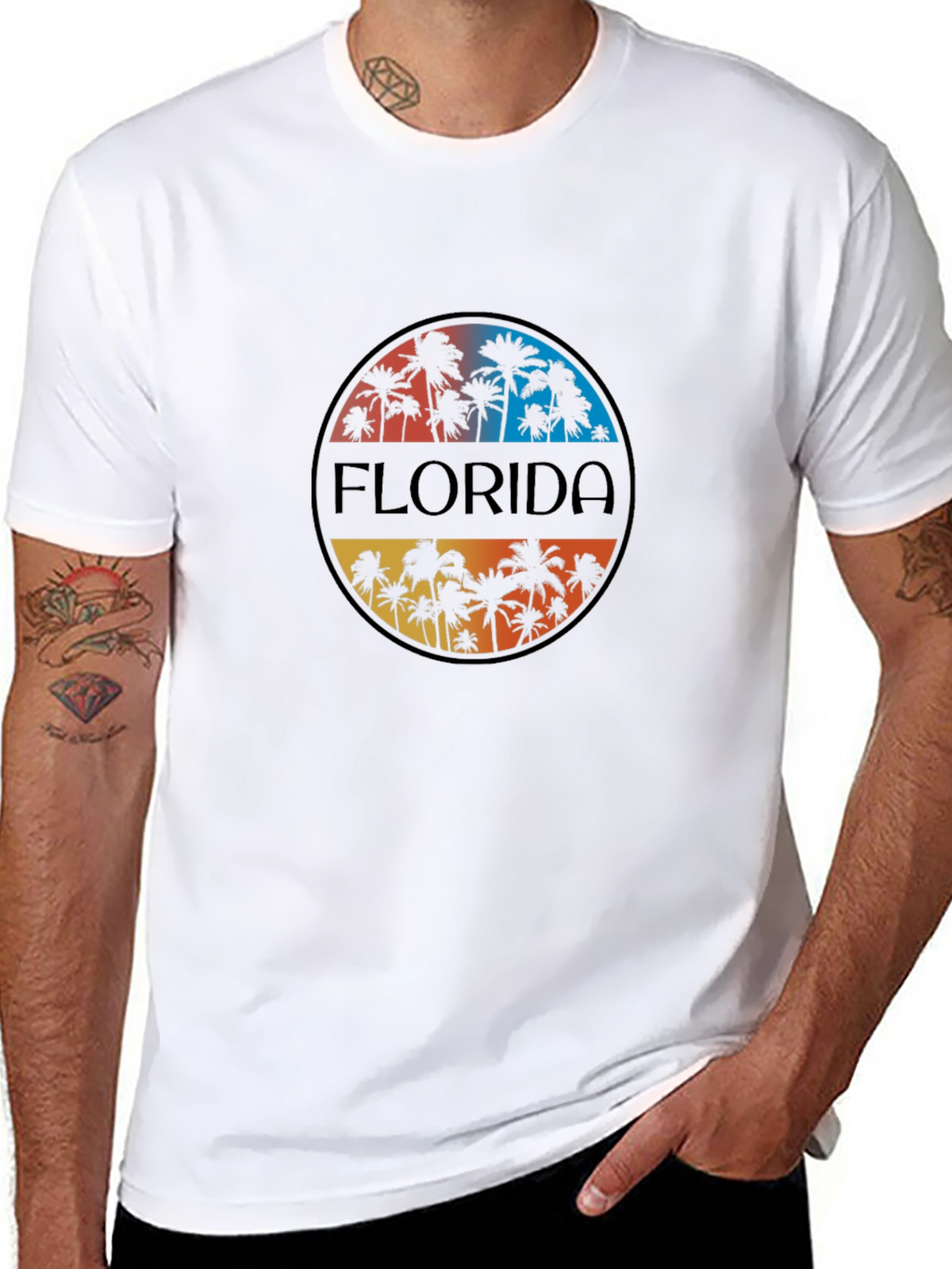 Florida Palm Tree Graphic T-Shirt