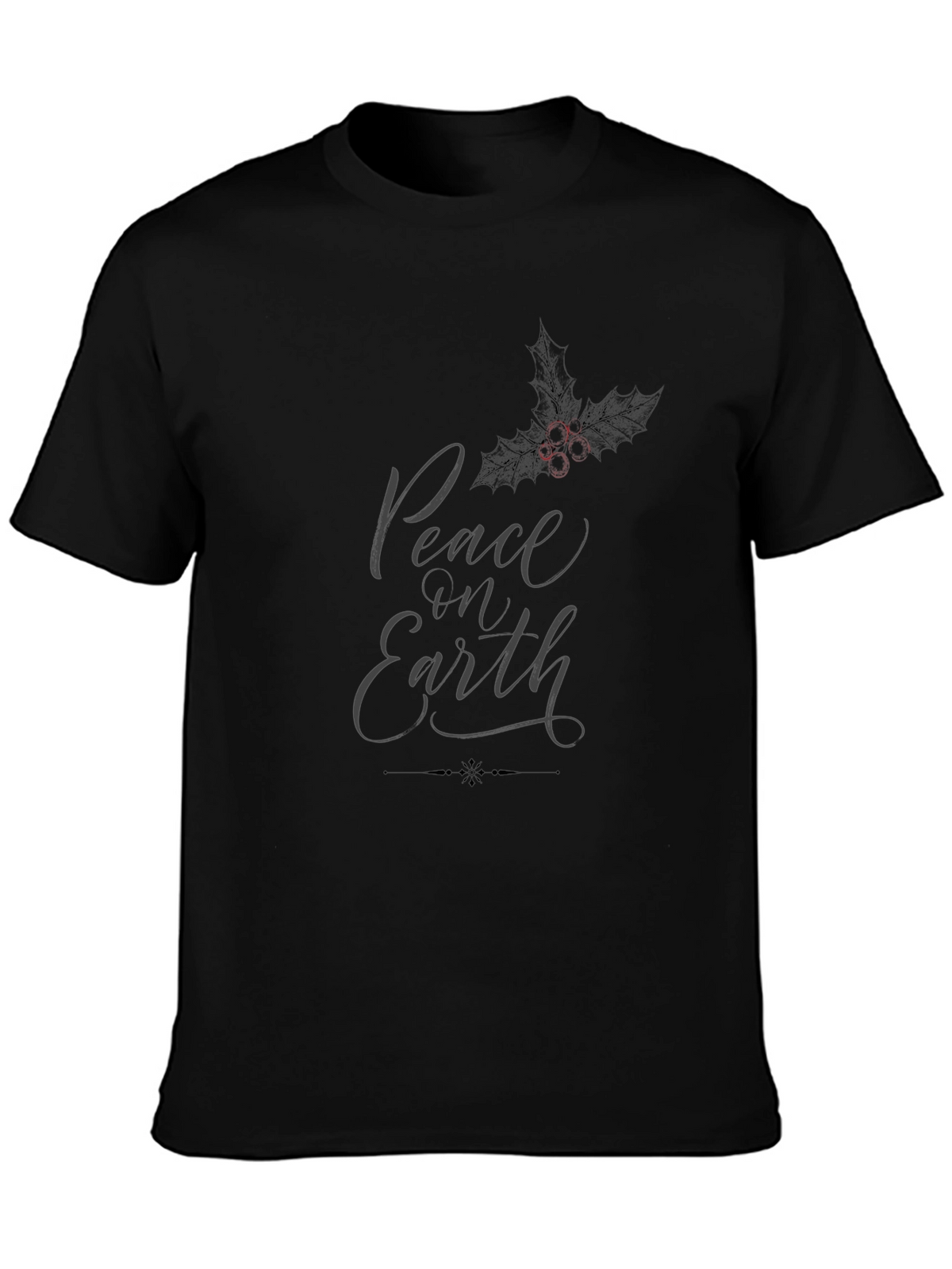 Peace on Earth Graphic T-Shirt - Black
