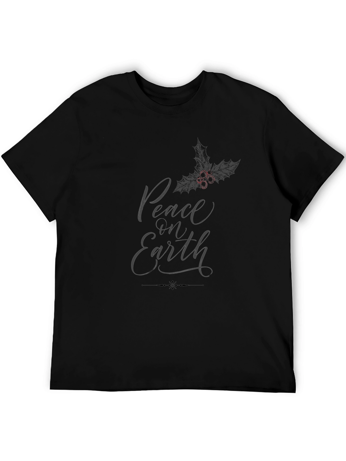 Peace on Earth Graphic T-Shirt - Black