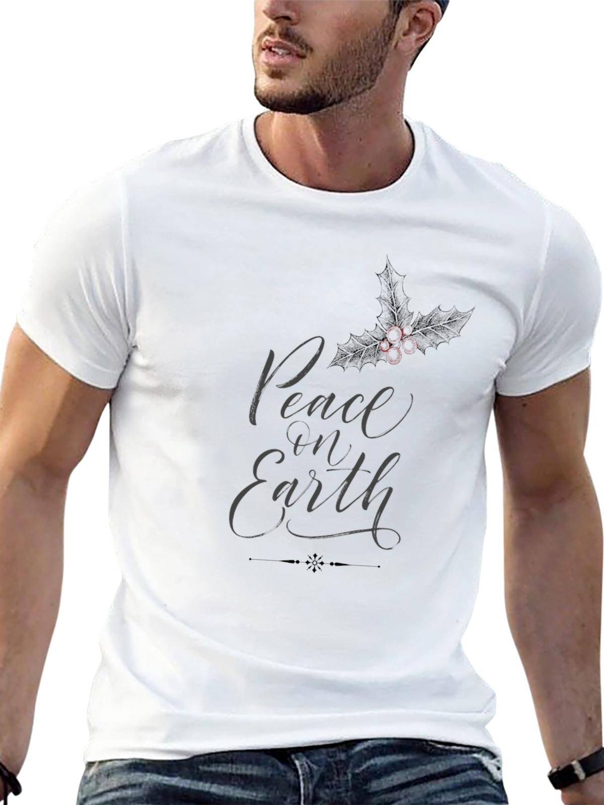 Peace on Earth Graphic T-Shirt - Black