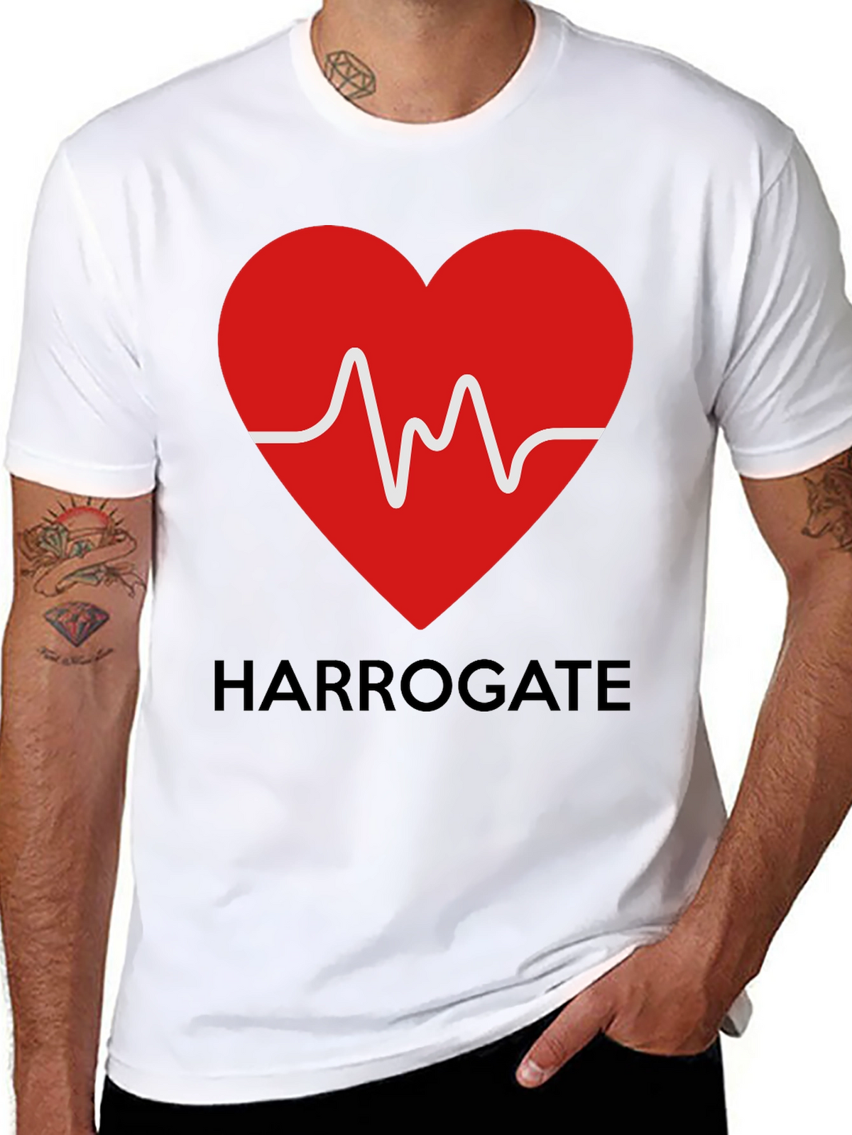 Harrogate Heartbeat T-Shirt - Unique Design