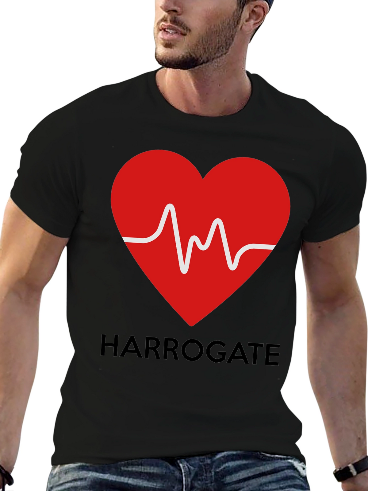 Harrogate Heartbeat T-Shirt - Unique Design