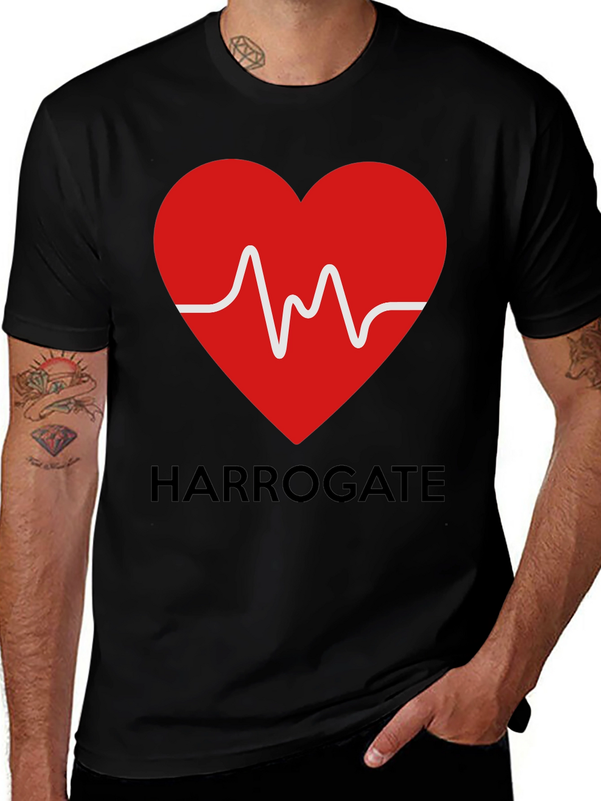 Harrogate Heartbeat T-Shirt - Unique Design