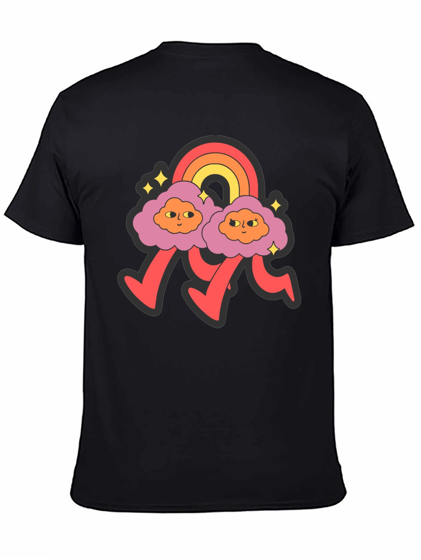 Retro Cloud Rainbow Graphic Tee