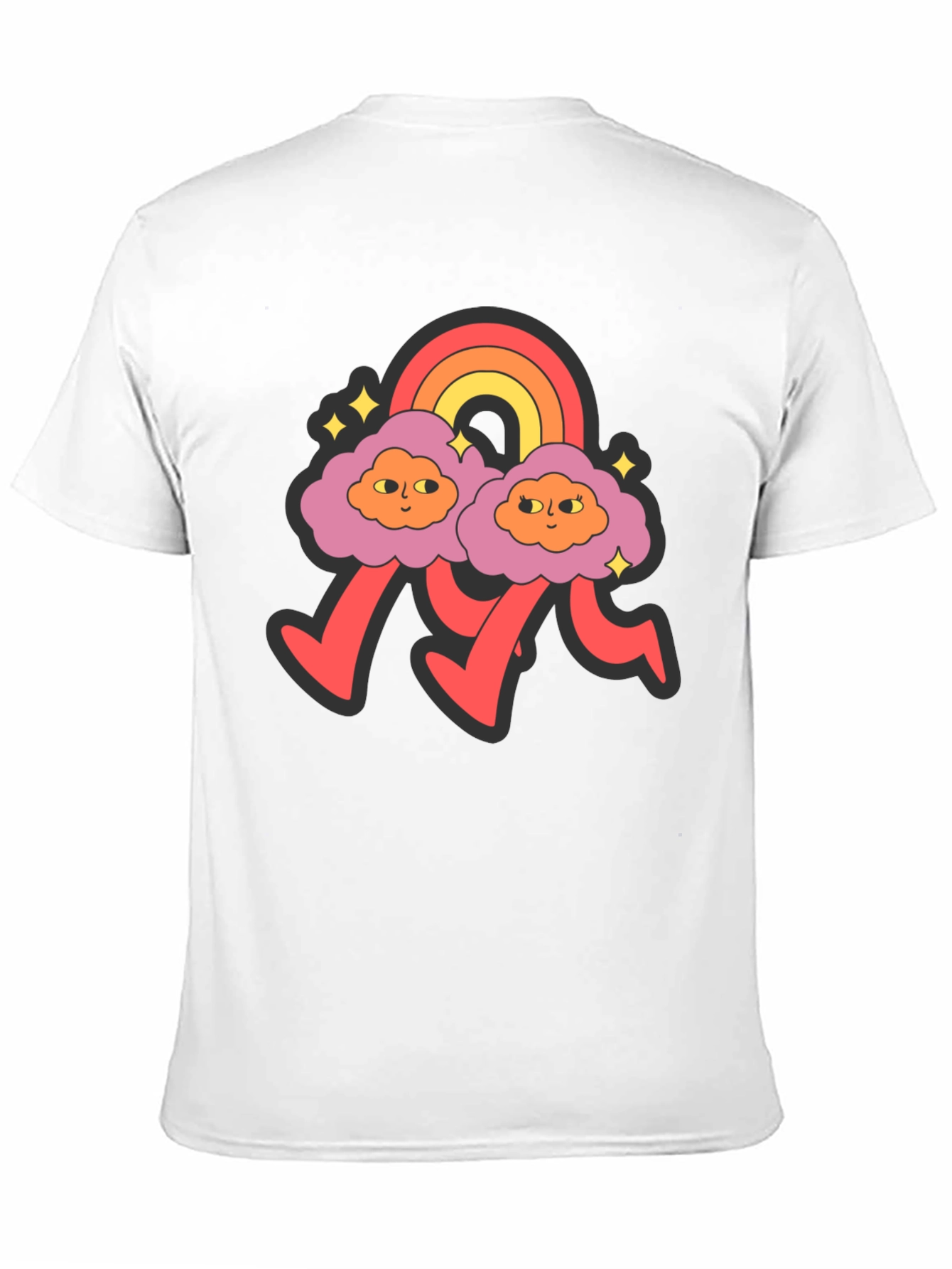 Retro Cloud Rainbow Graphic Tee