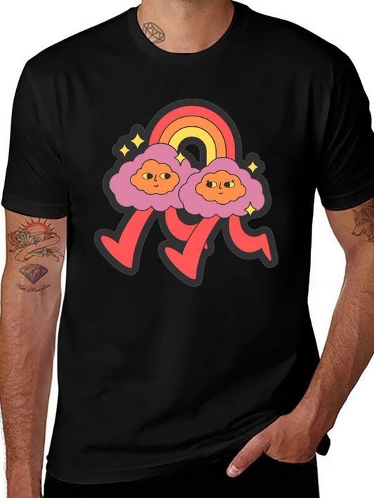 Retro Cloud Rainbow Graphic Tee