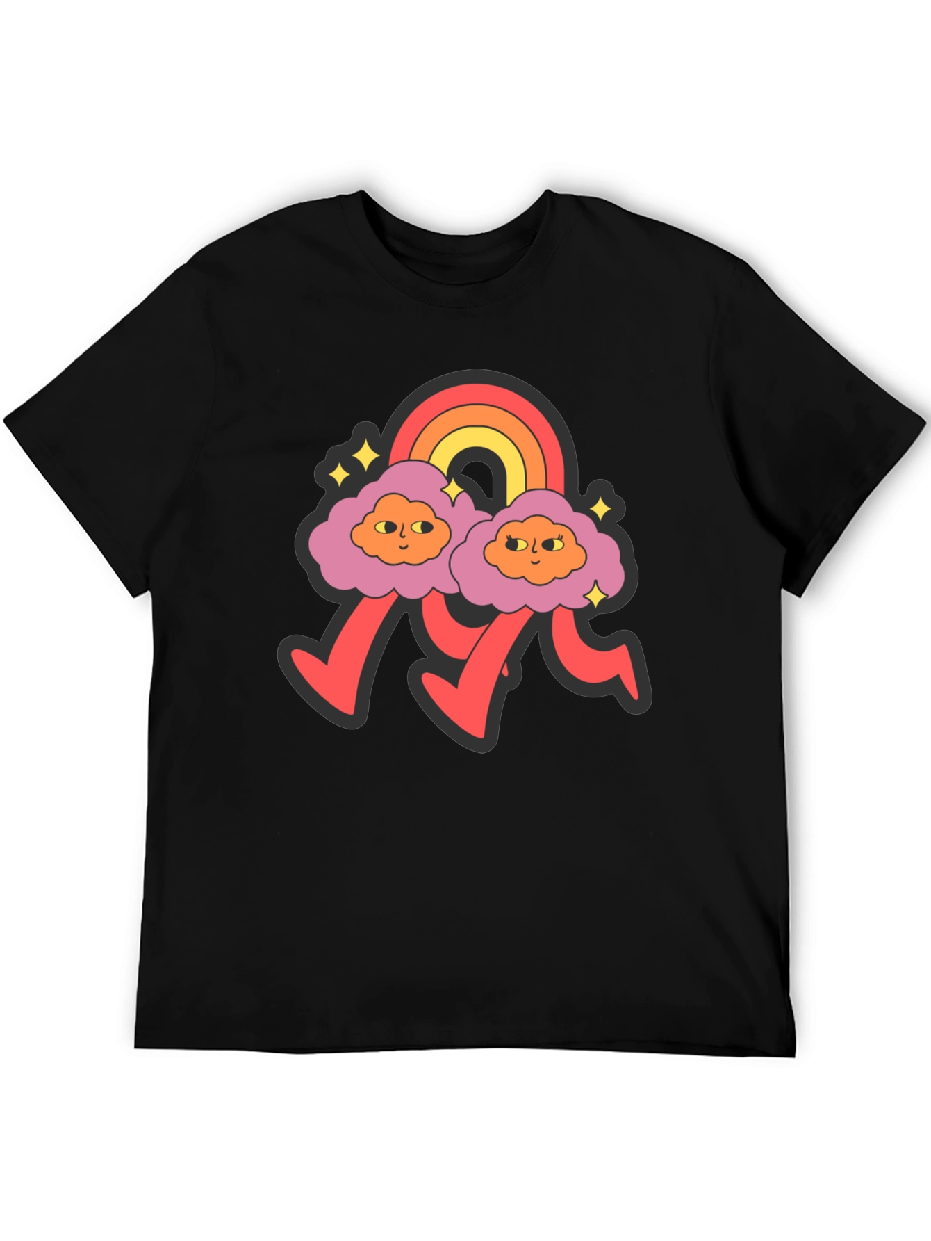 Retro Cloud Rainbow Graphic Tee