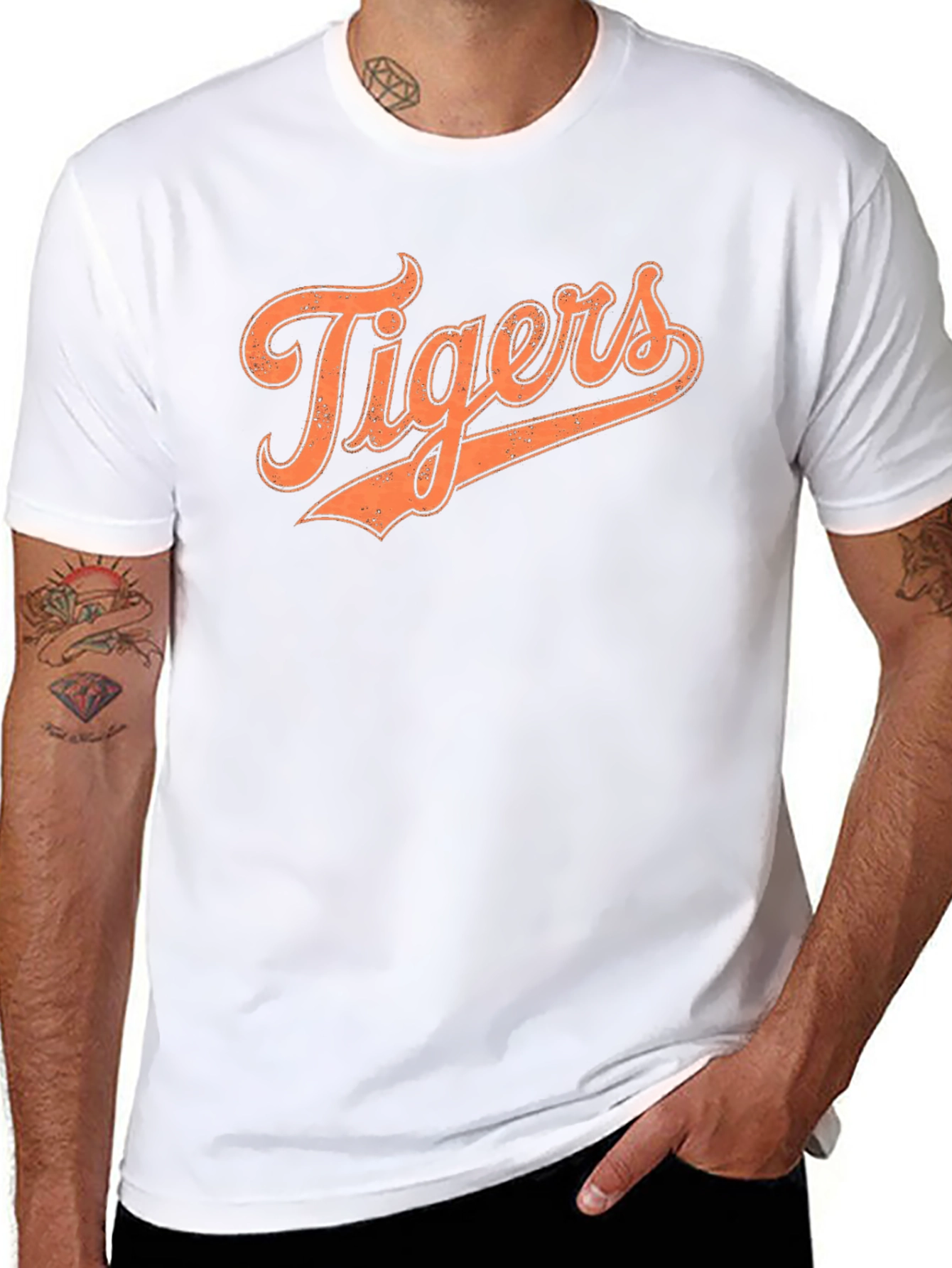 Retro Tigers Graphic T-Shirt - Classic Style