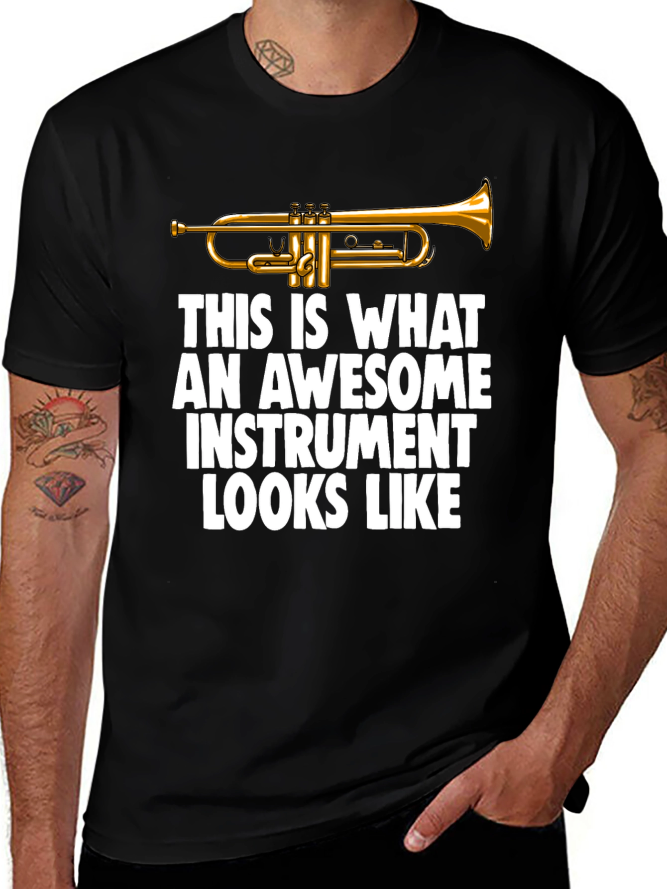 Awesome Instrument Trumpet Graphic T-Shirt