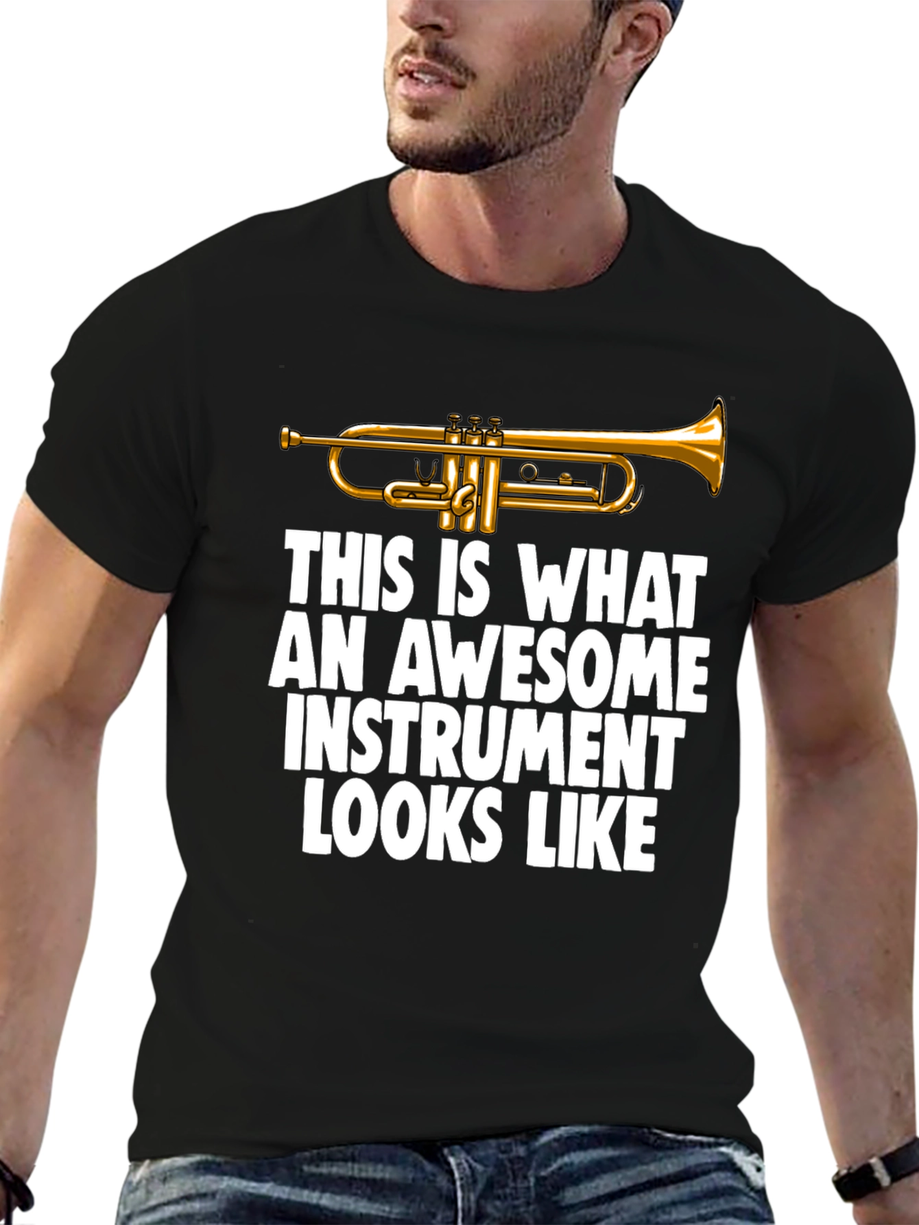 Awesome Instrument Trumpet Graphic T-Shirt